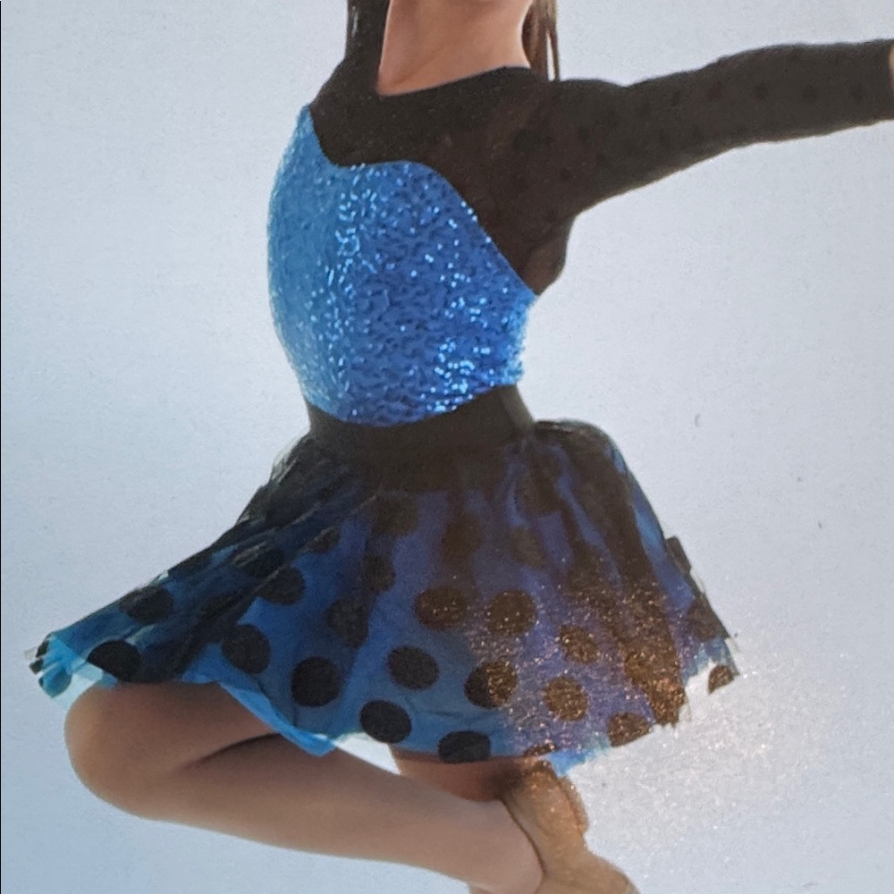 Weissman Blue and Black Dance Costume medium child